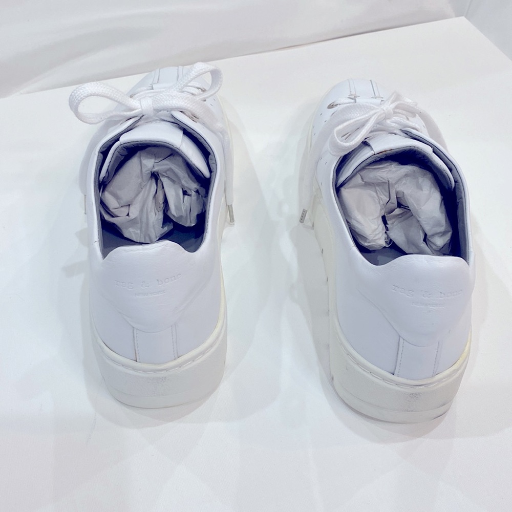 rag & bone Classic White Lace-Up Sneakers - Picture 5 of 15